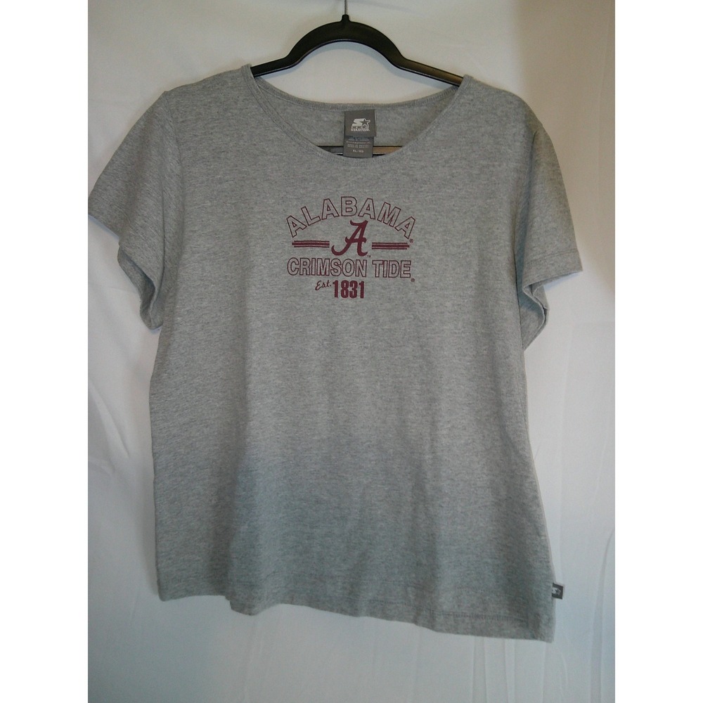 Vintage Alabama Crimson Tide NCAA Starter Womens Gray T Shirt‎ XL